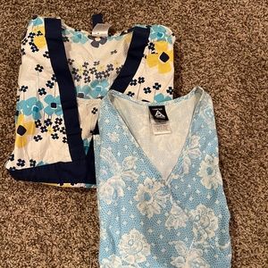 CHEROKEE STUDIO two scrub tops size small